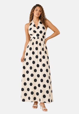 Elara Kleid in Beige: Vorderseite