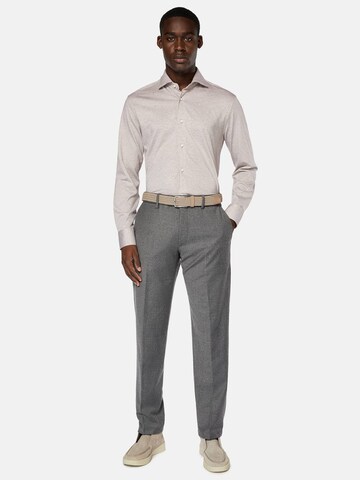 Boggi Milano Slimfit Ráncos nadrág - szürke