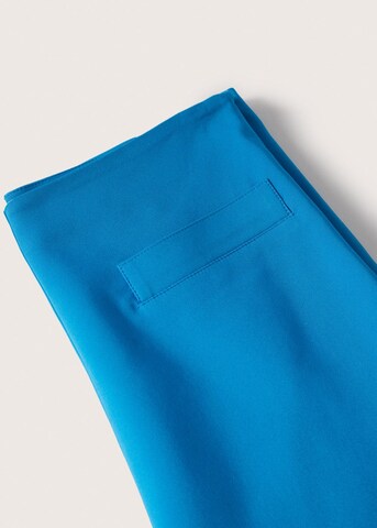 Wide leg Pantaloni 'Farrito' de la MANGO pe albastru