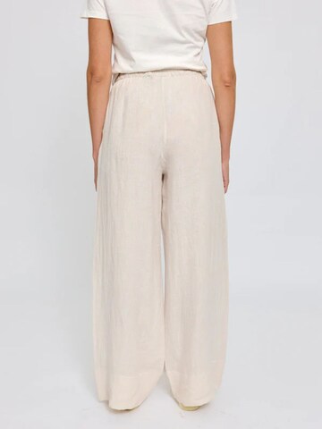 mazine Wide Leg Hose 'Drawstring'‌ in Beige