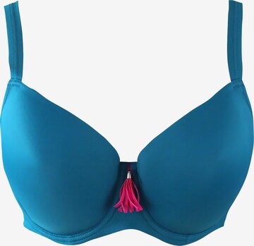 SugarShape T-shirt Bikinitop 'Formentera' in Blauw: voorkant