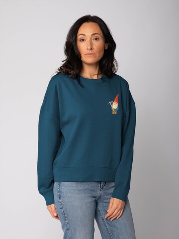 Sweat-shirt ' Gartenzwerg ' Watapparel en vert : devant
