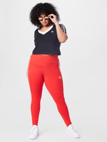 Skinny Leggings 'Adicolor Classics 3-Stripes ' ADIDAS ORIGINALS en rouge