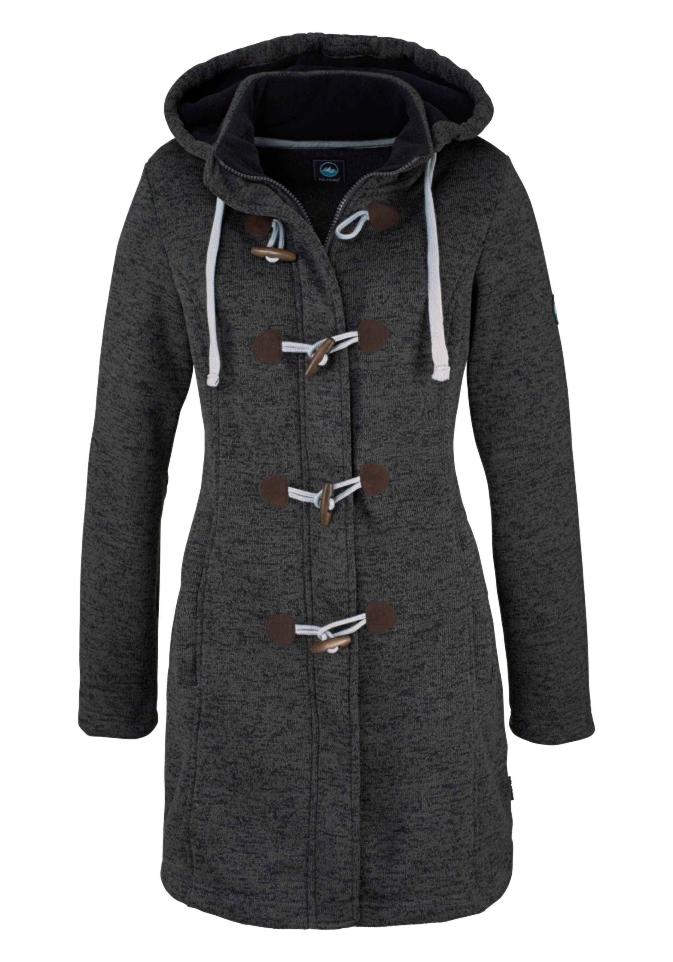 POLARINO Funktionsfleecejacke in Grau: Vorderseite