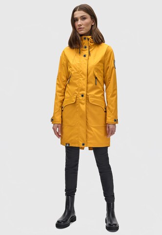 NAVAHOO Between-seasons coat 'Schötchen' in Yellow: front