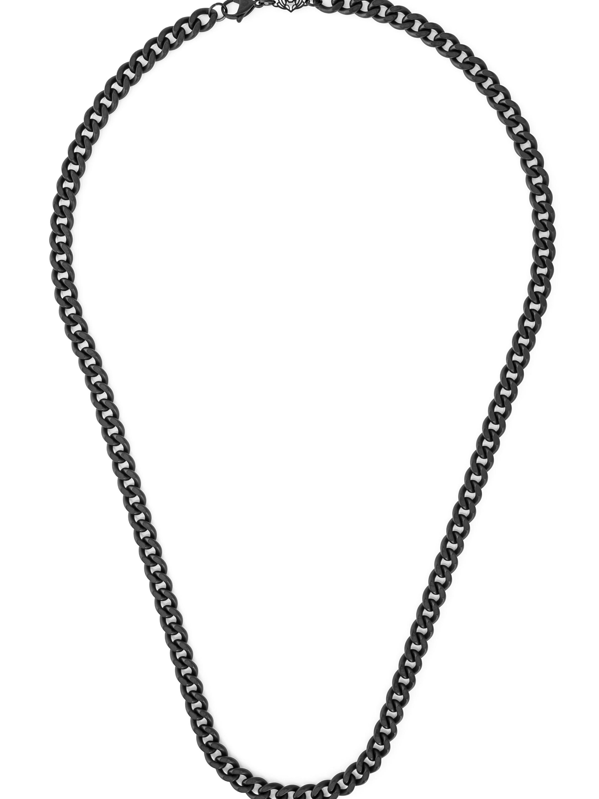 Akitsune Necklace 'Fibra' in Black: front