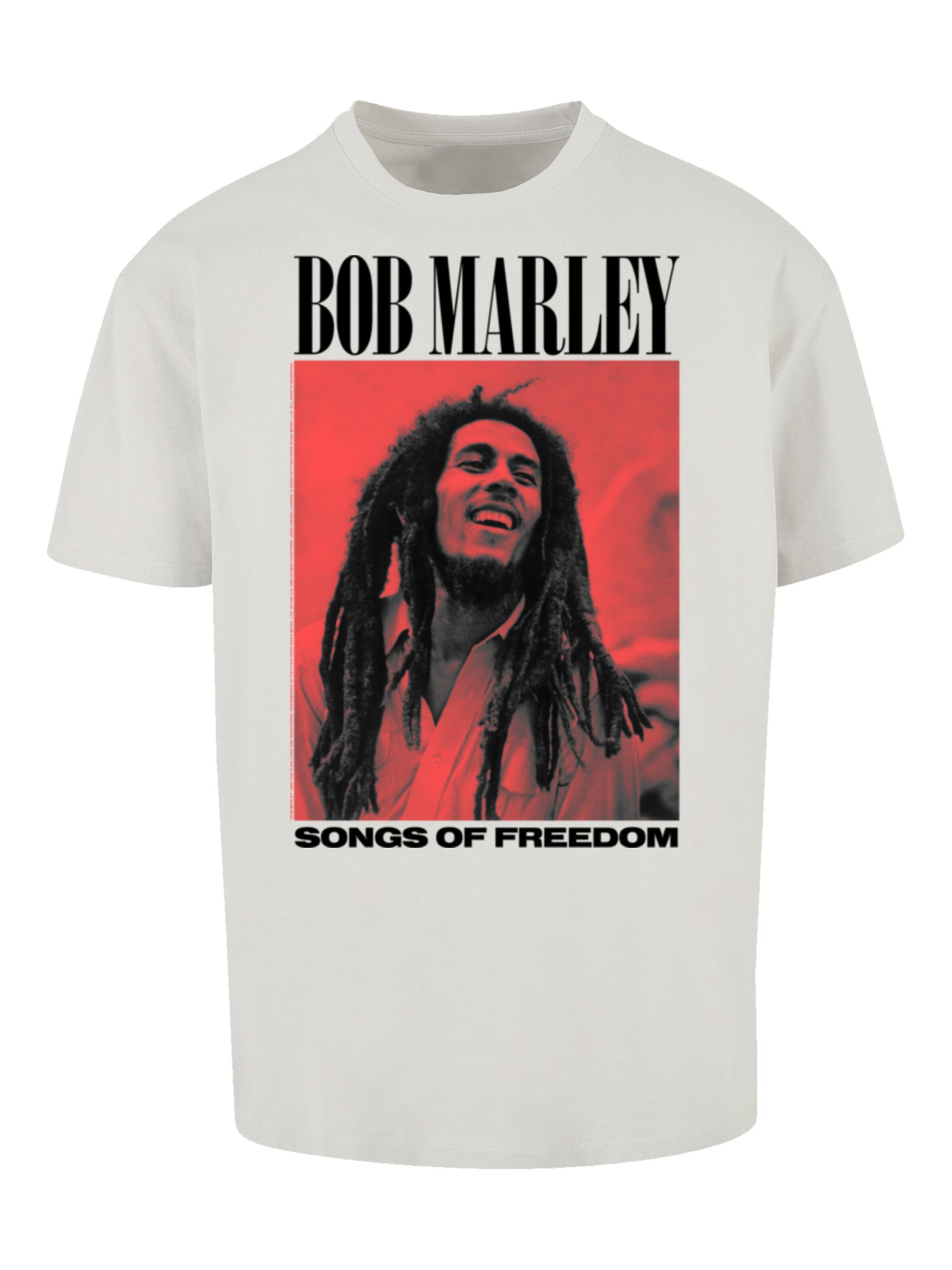 T-Shirt 'Bob Marley' F4NT4STIC en gris : devant