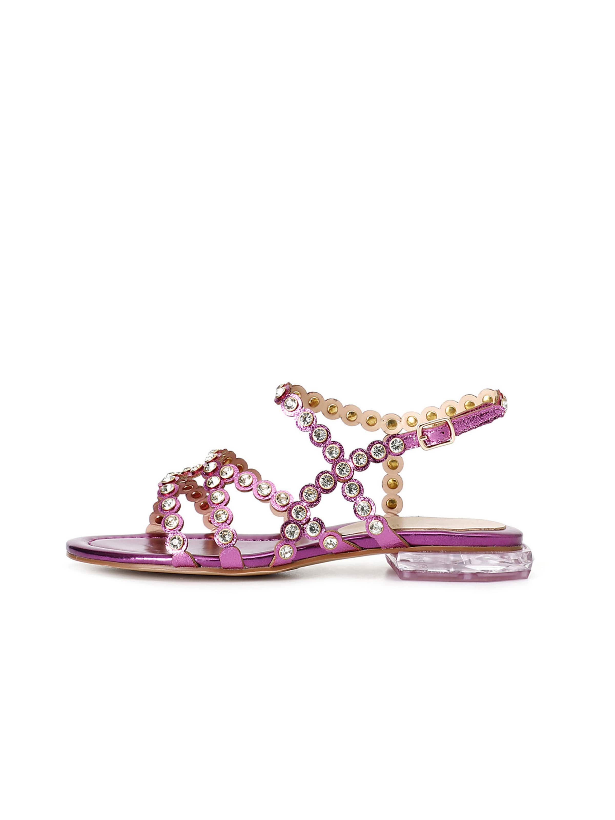 Sandalo con cinturino di CAFè NOIR in rosa: frontale