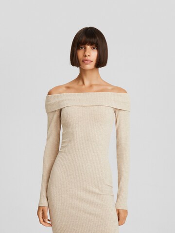 Bershka Knit dress in Yellow: front