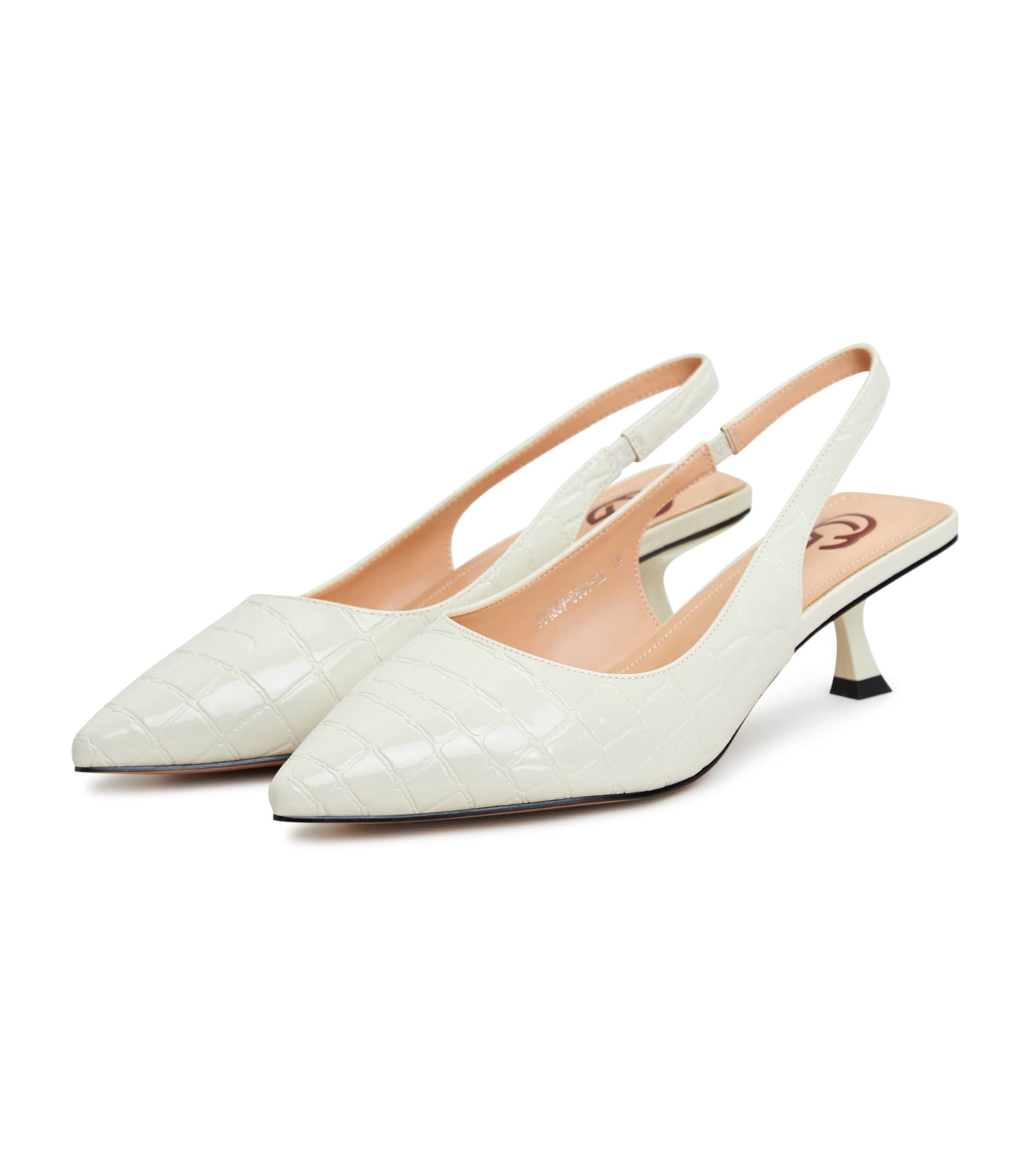 CESARE GASPARI Slingback pumps in White