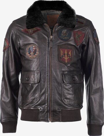 TOP GUN Between-Season Jacket in Brown: front