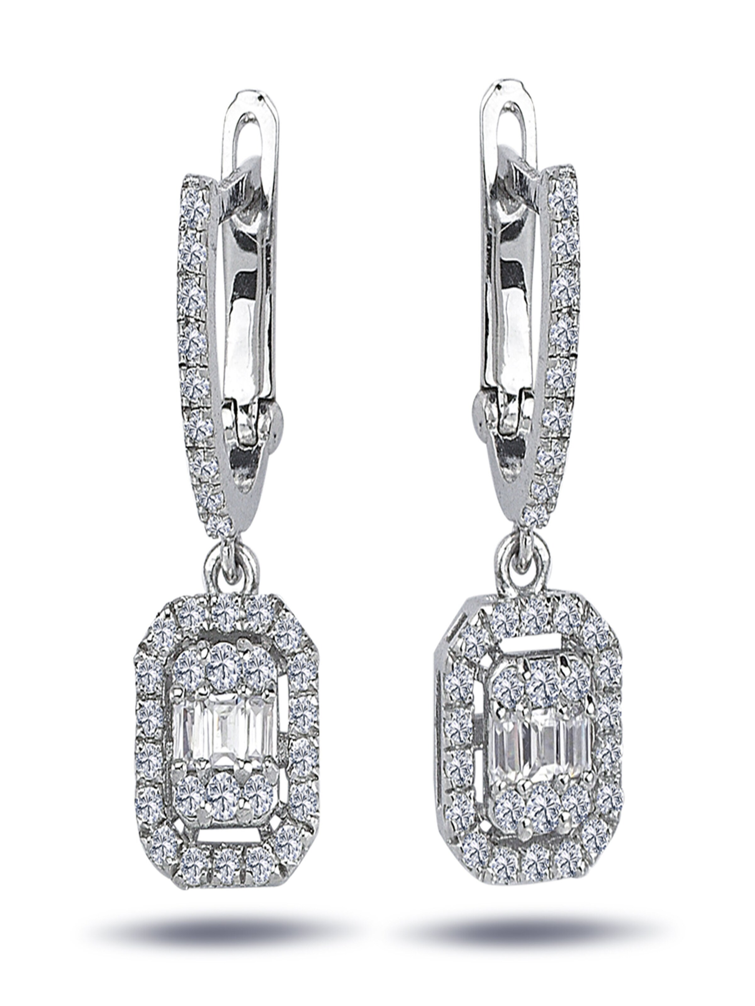 EinStein Diamant Earrings in Silver: front