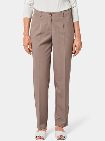 Regular Pantalon Goldner en marron : devant