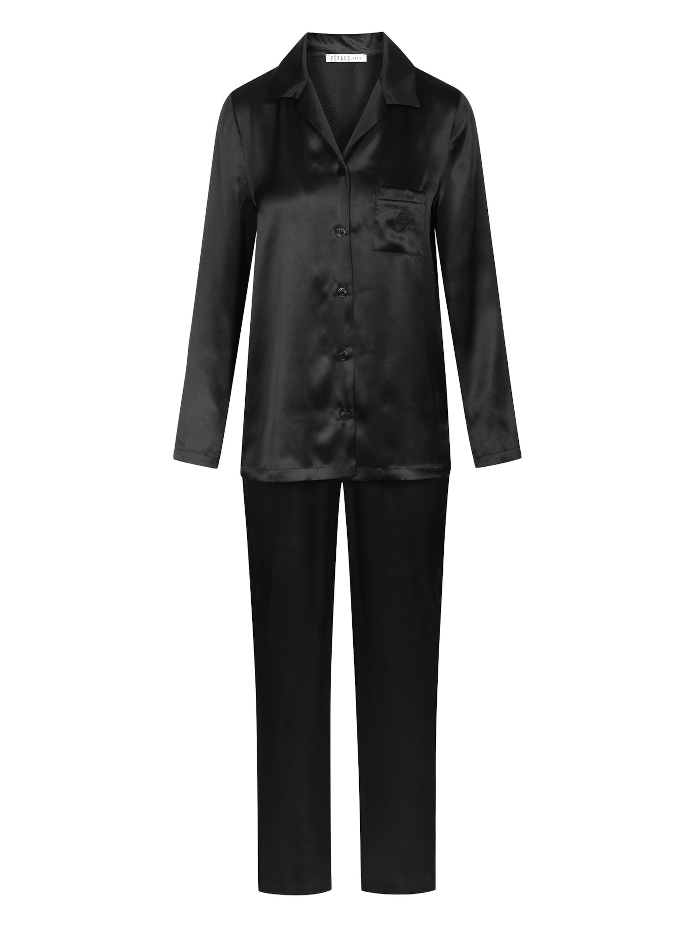 FÉRAUD PARIS Pajama ' Boyfriend ' in Black: front