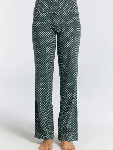 Leela COTTON Wide leg Pants 'Damen Bio-Baumwoll Komforthose' in Green: front