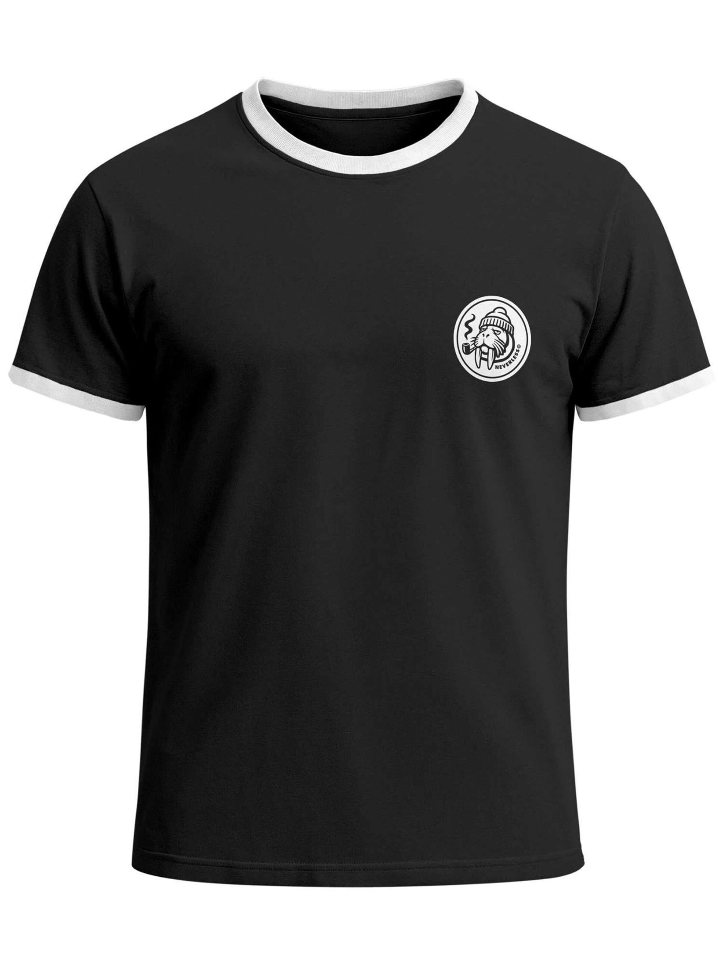 Neverless Shirt 'Walross' in Black