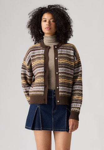 LEVI'S ® Gebreid vest 'CHARLOTTE' in Bruin: voorkant