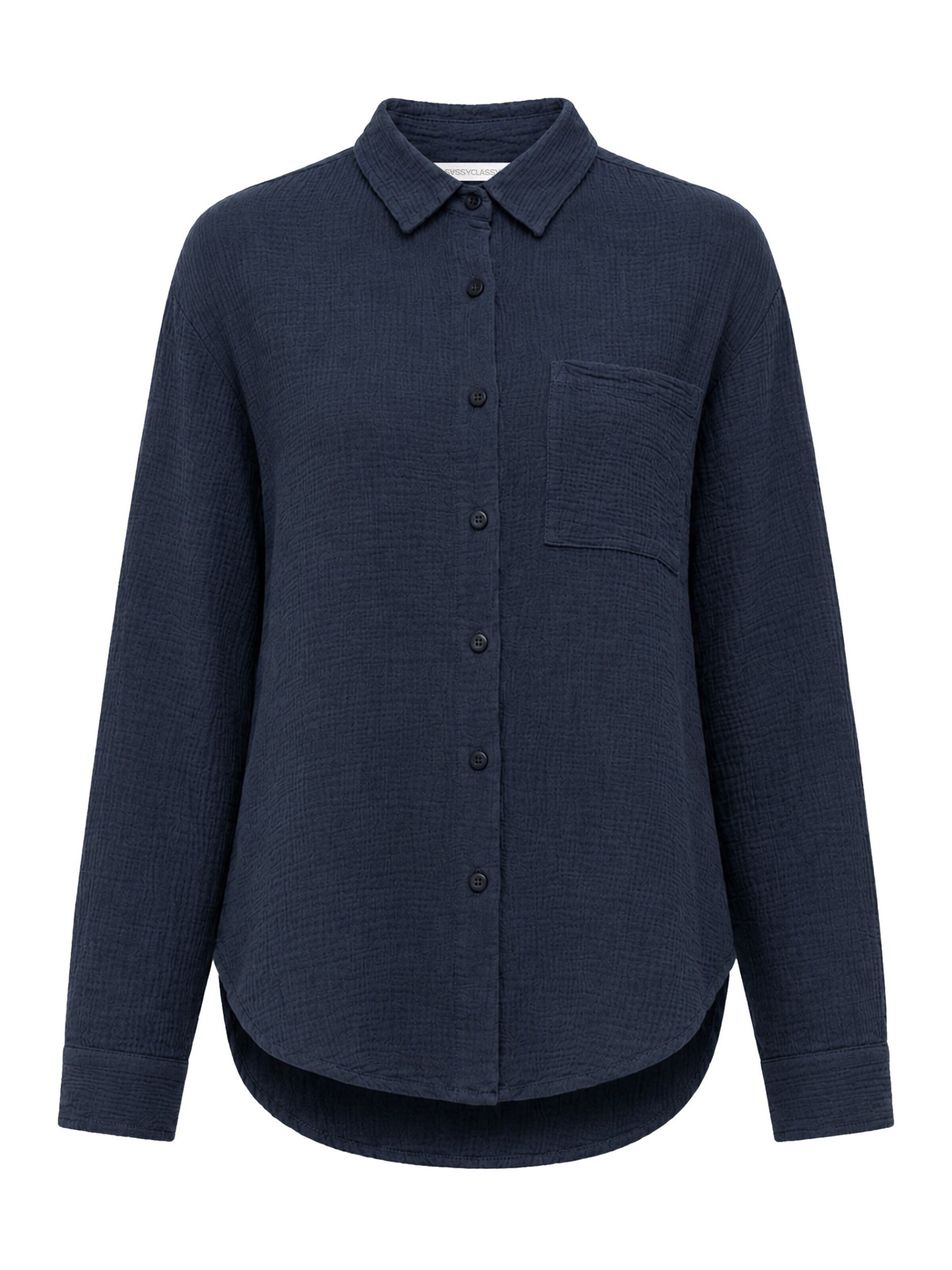 SASSYCLASSY Bluse‌‌‌‌‌‌‌‌‌‌ in Blau: Vorderseite