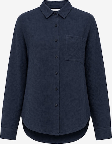 SASSYCLASSY Bluse in Blau: Vorderseite