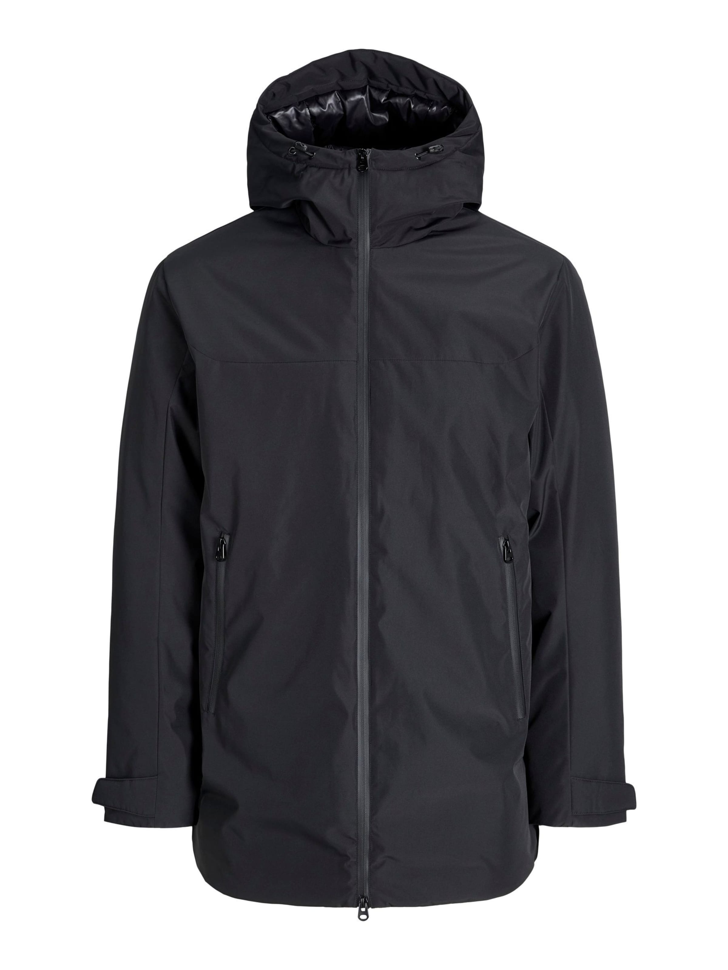 JACK & JONES Overgangsparka i sort: forside