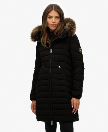 Superdry Tussenmantel 'Fuji' in Zwart: voorkant