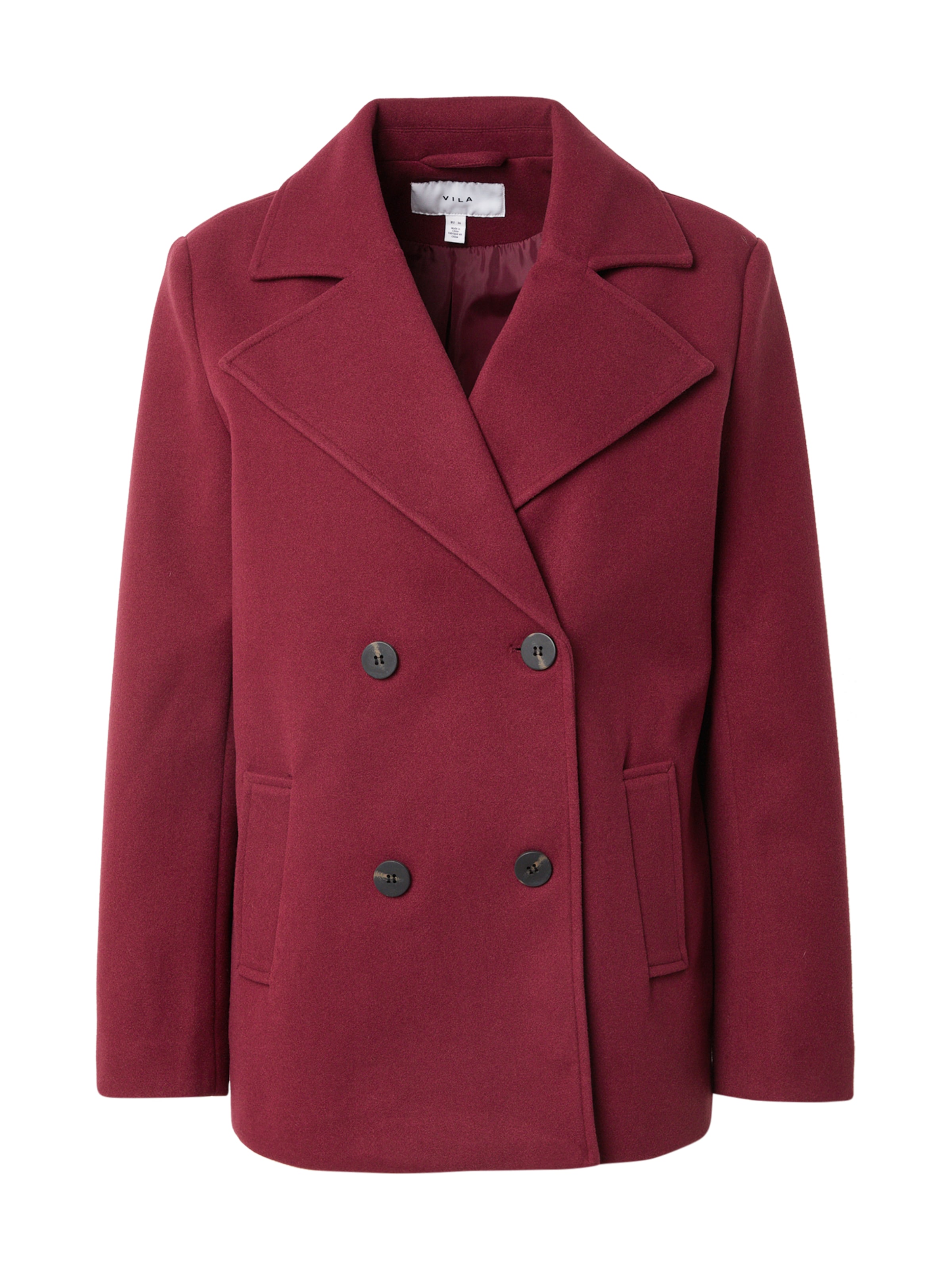 VILA Přechodný kabát 'VIMETTE' – červená: přední strana