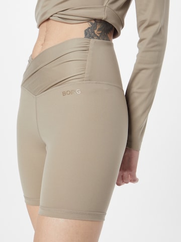BJÖRN BORG Skinny Workout Pants in Grey