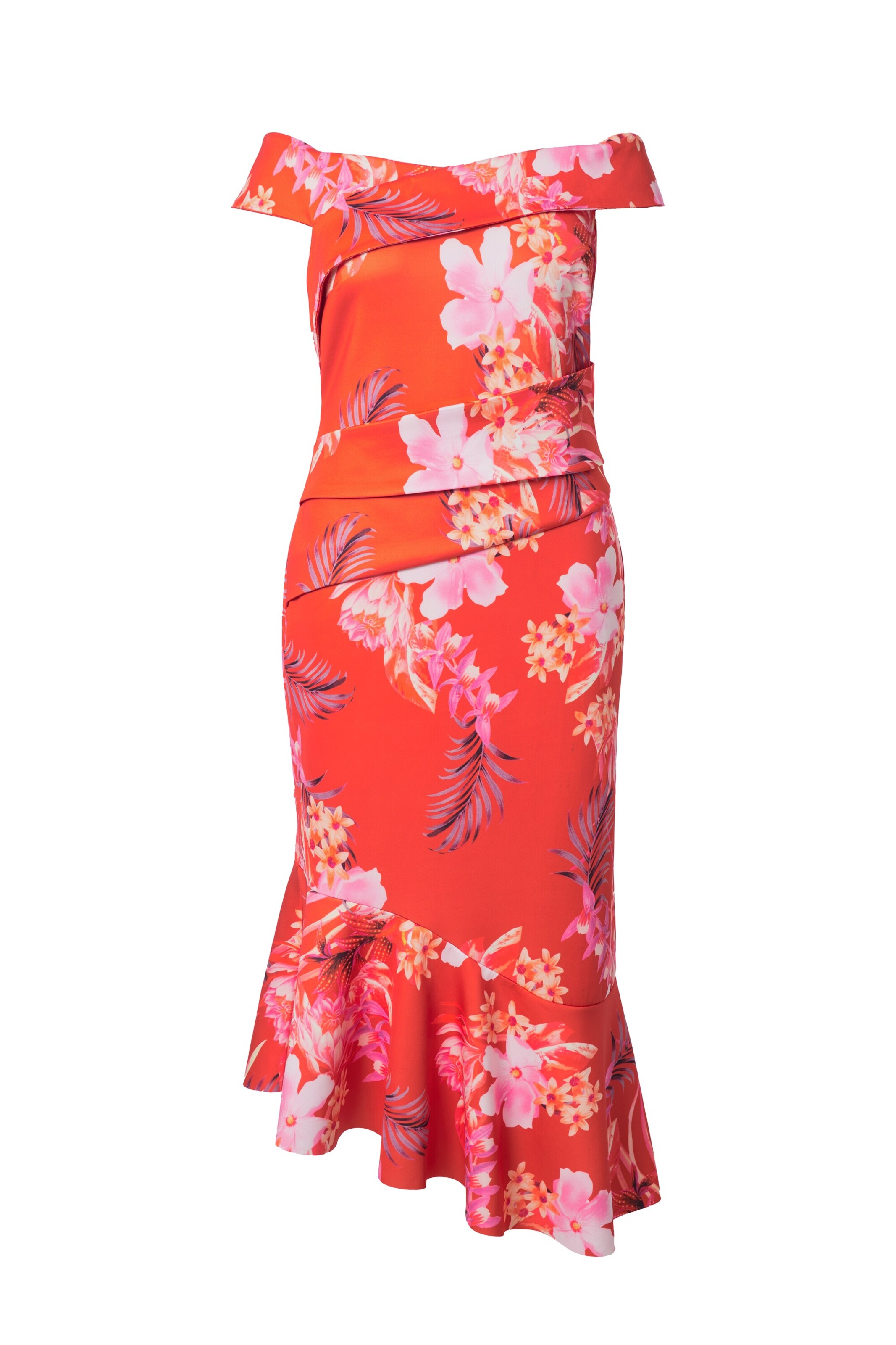 Ulla Popken Jurk in Rood: voorkant