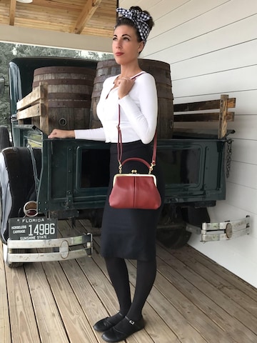 Taschenkinder Handbag 'Kleine Olive – Leder Handtasche & Umhängetasche' in Red