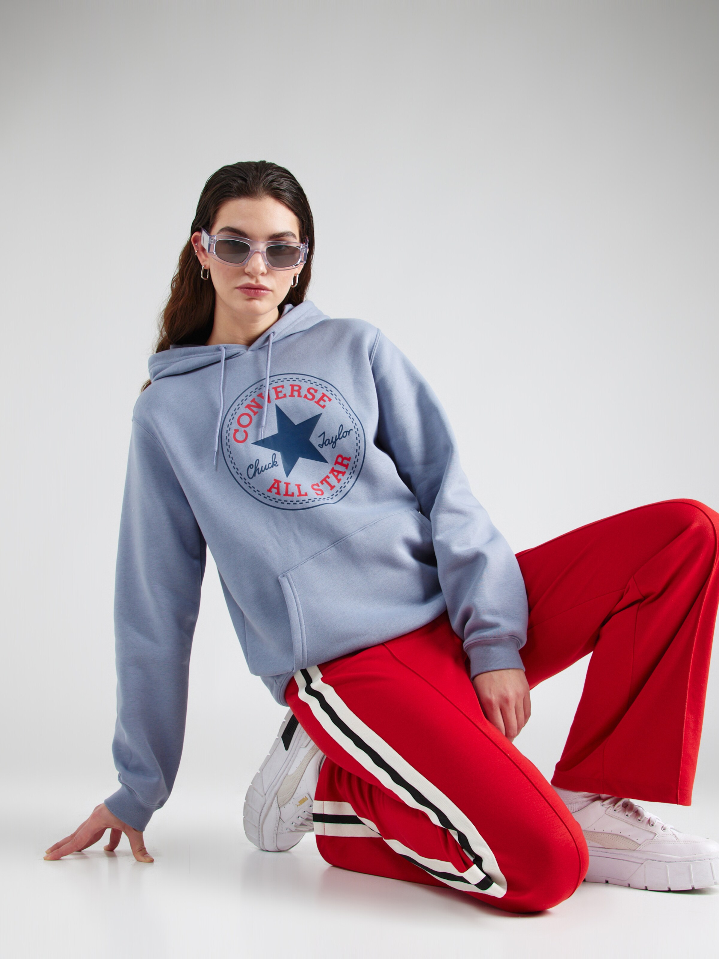 CONVERSE Sweatshirt Go To All Star in Blau Rauchblau ABOUT YOU