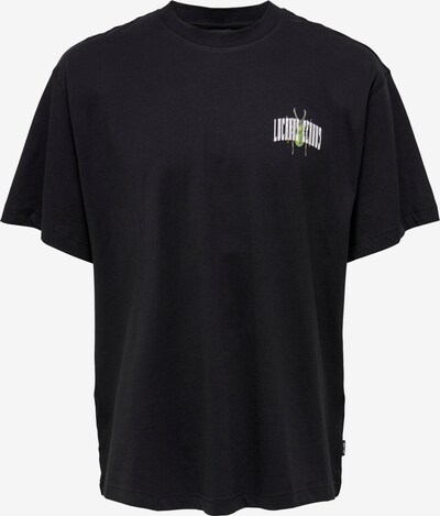 Only & Sons T-Shirt 'GARTH' en mélange de couleurs / noir, Vue avec produit