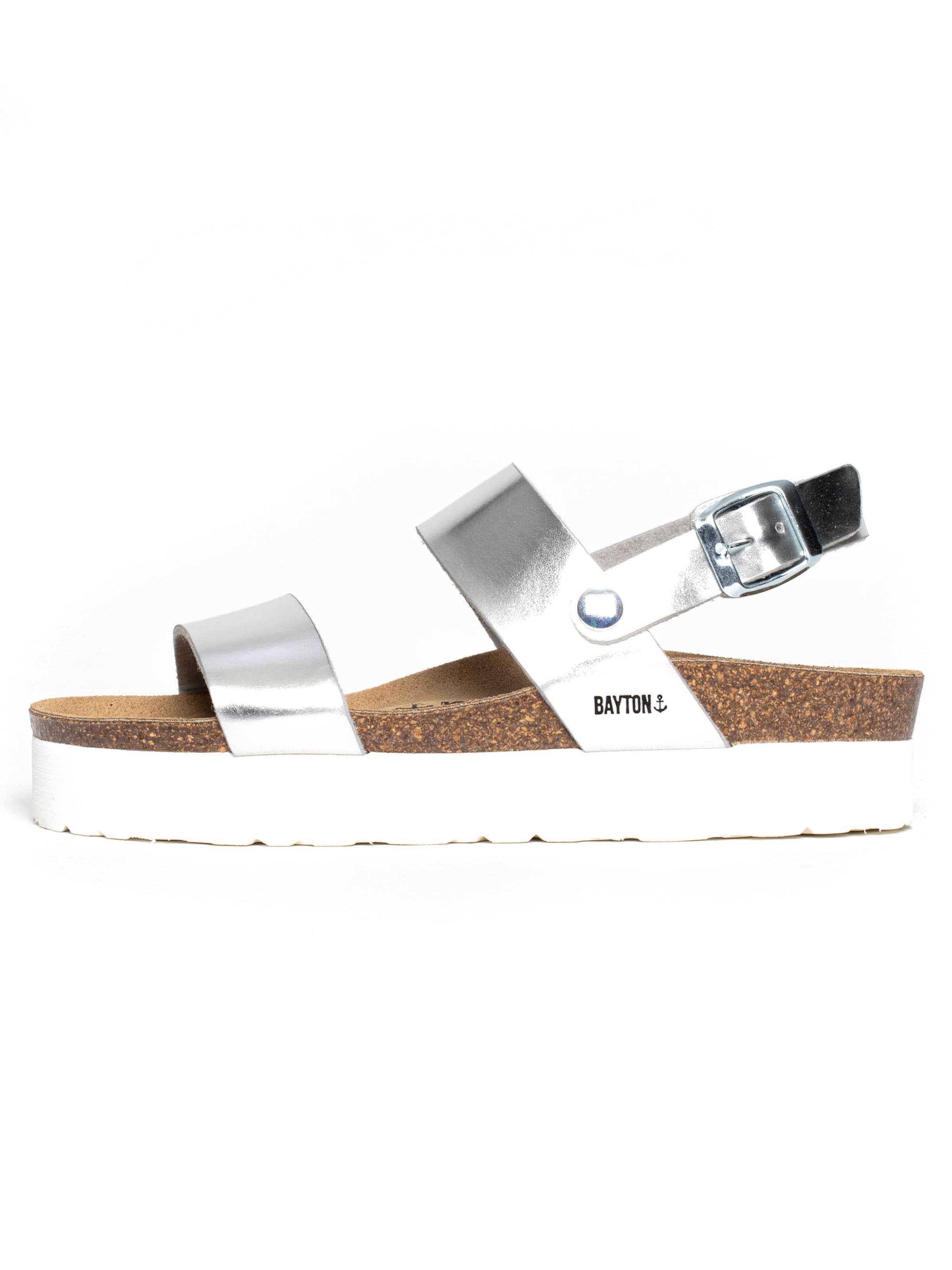 Sandales 'Gladstone' Bayton en argent : devant