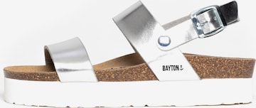 Sandale 'Gladstone' de la Bayton pe argintiu: față