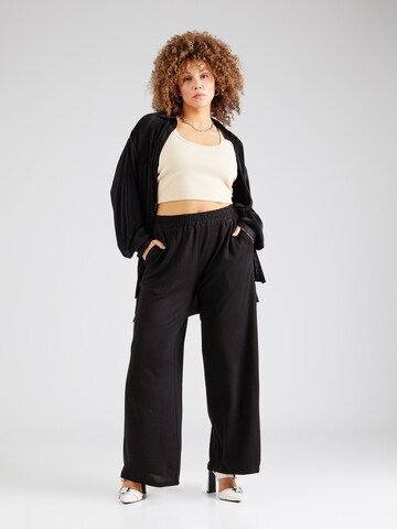ONLY Carmakoma Wide leg Pants 'CARALBA AMY' in Black