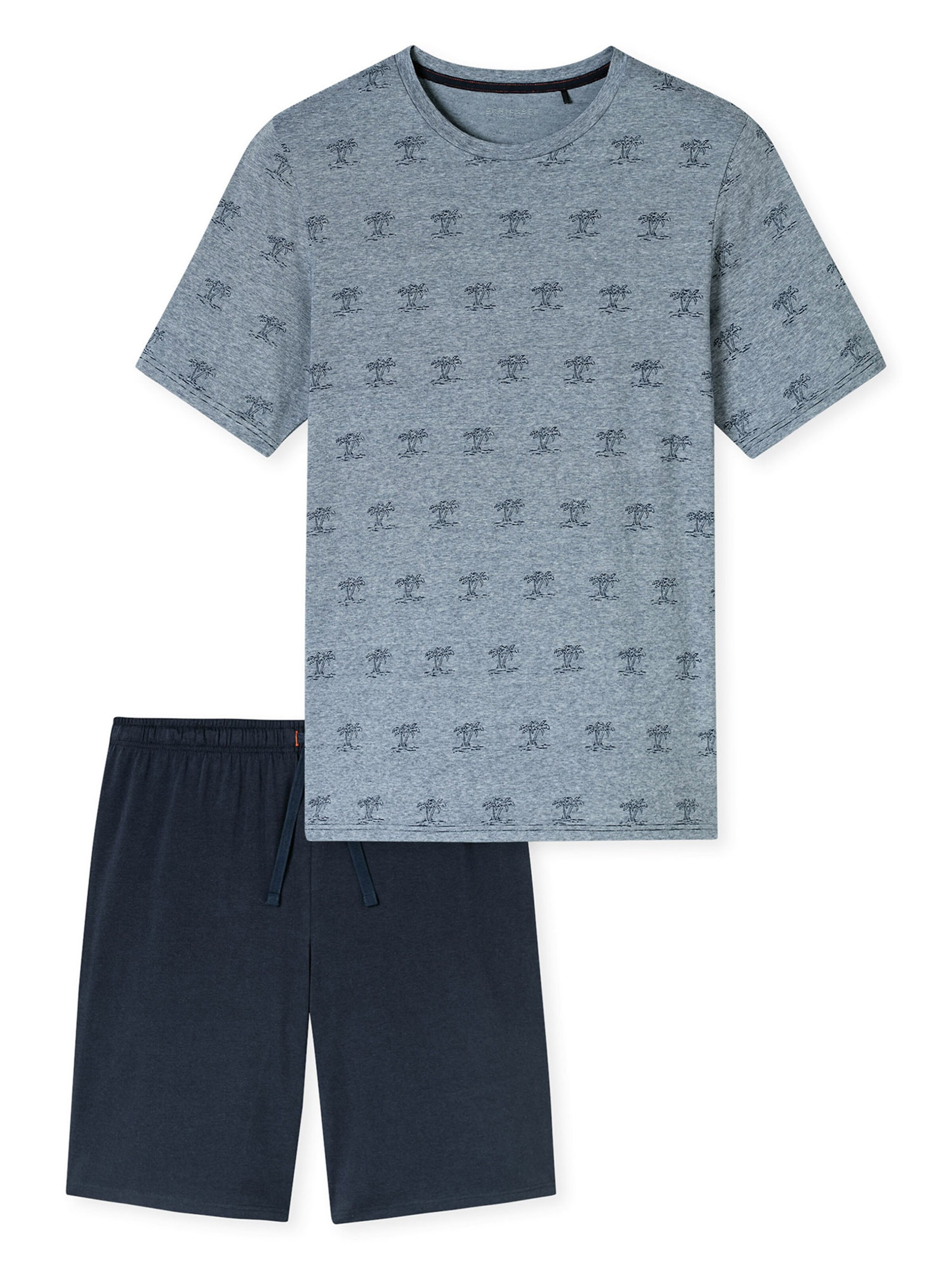 Pyjama court SCHIESSER en bleu : devant