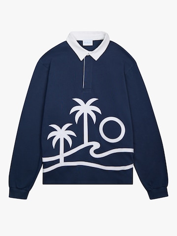 BLUE SKY INN Sweatshirt 'Palms Rugby' in Blue: front