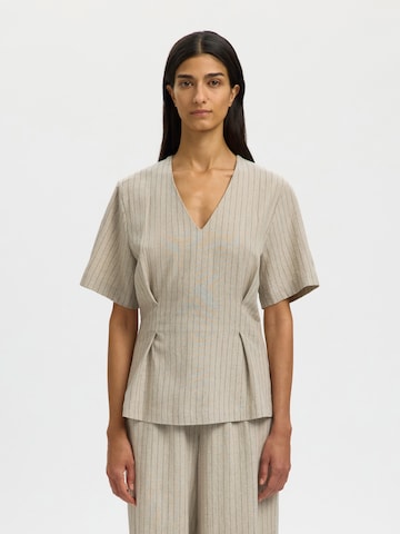 SELECTED Bluse 'SLFMARIAM' in Beige: Vorderseite