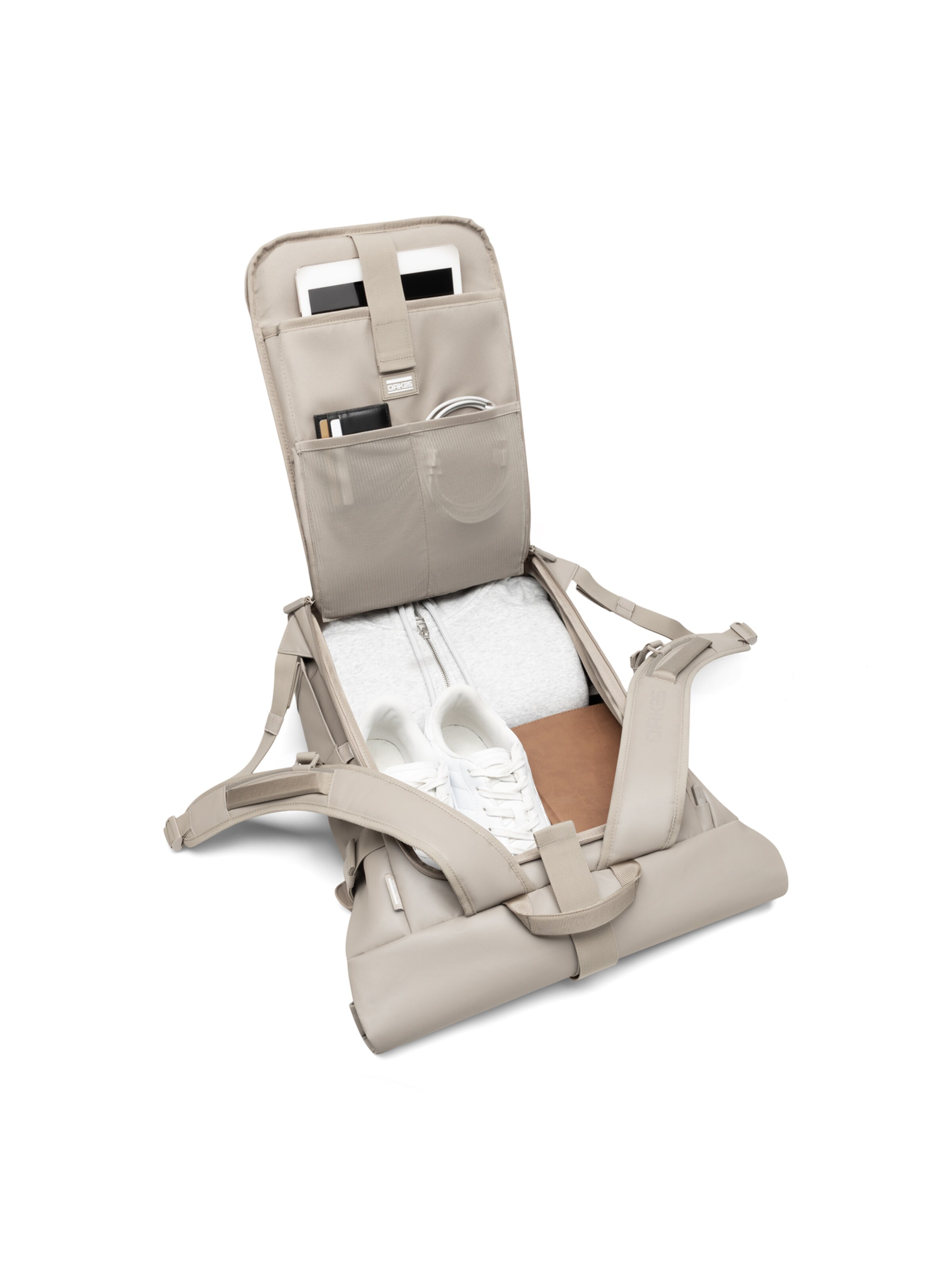 OAK25 Рюкзак 'LumoSense Rolltop' в Бежевый