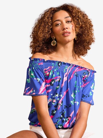 love & roses T-Shirt in Blau: Vorderseite