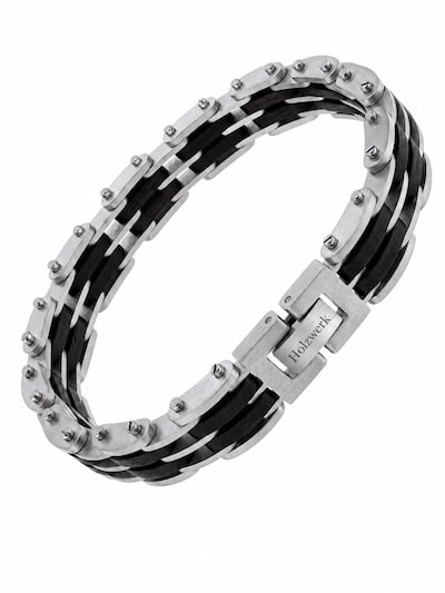 Holzwerk Armband 'SCHURMSEE' in 22 cm in silber, Produktansicht