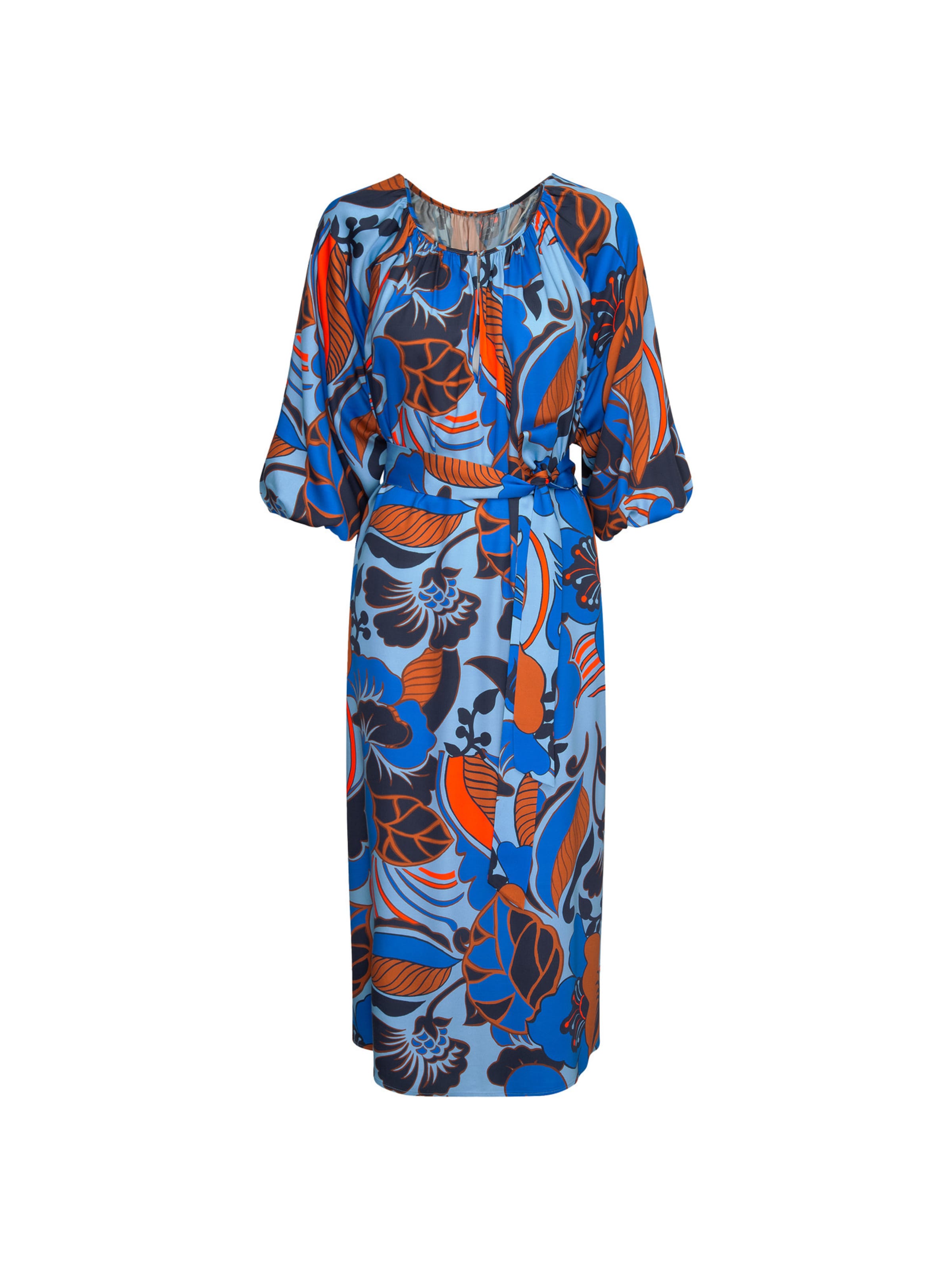 SEIDENSTICKER Jurk 'Schwarze Rose' in Blauw: voorkant