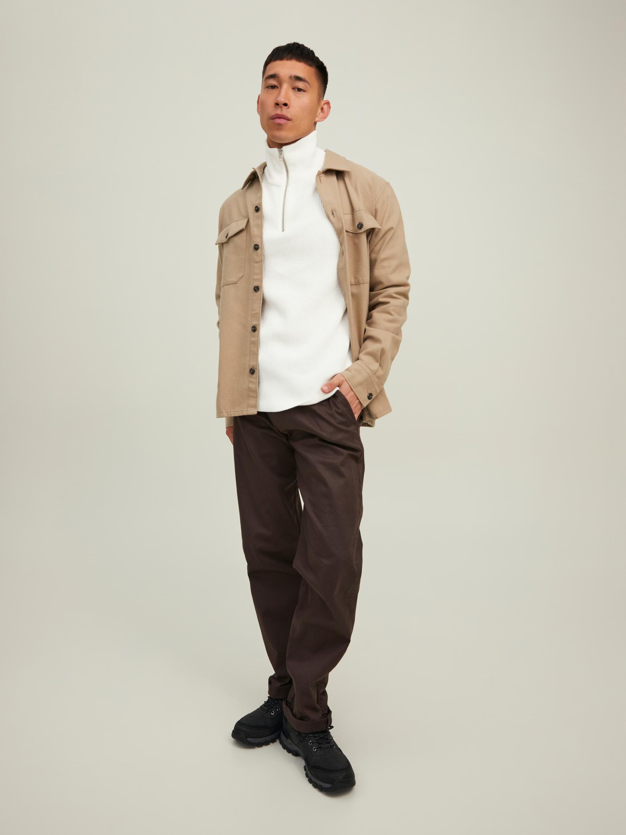 Männer Pullover & Strick JACK & JONES Pullover 'PERFECT' in Weiß - SM57159