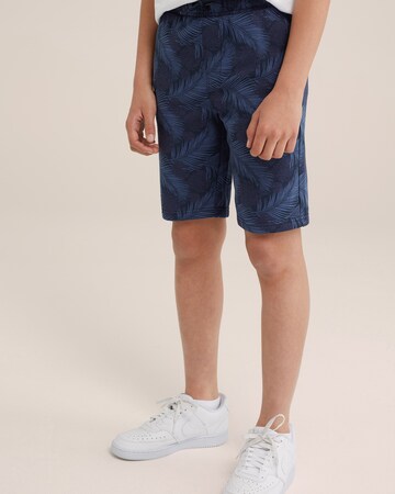 WE Fashion Slim fit Pants in Blue: front