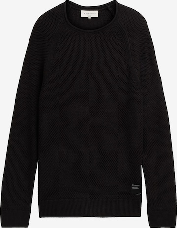 TOM TAILOR DENIM Sweater in Black: front