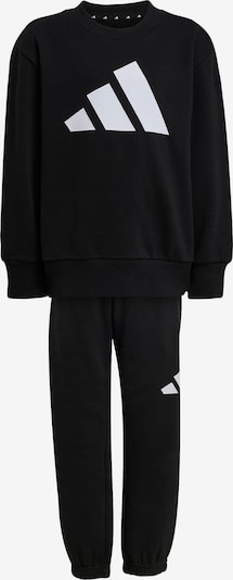 122 dydžio Treniruočių kostiumas 'Essentials' iš ADIDAS SPORTSWEAR, spalva – juoda / balkšva, Prekių apžvalga