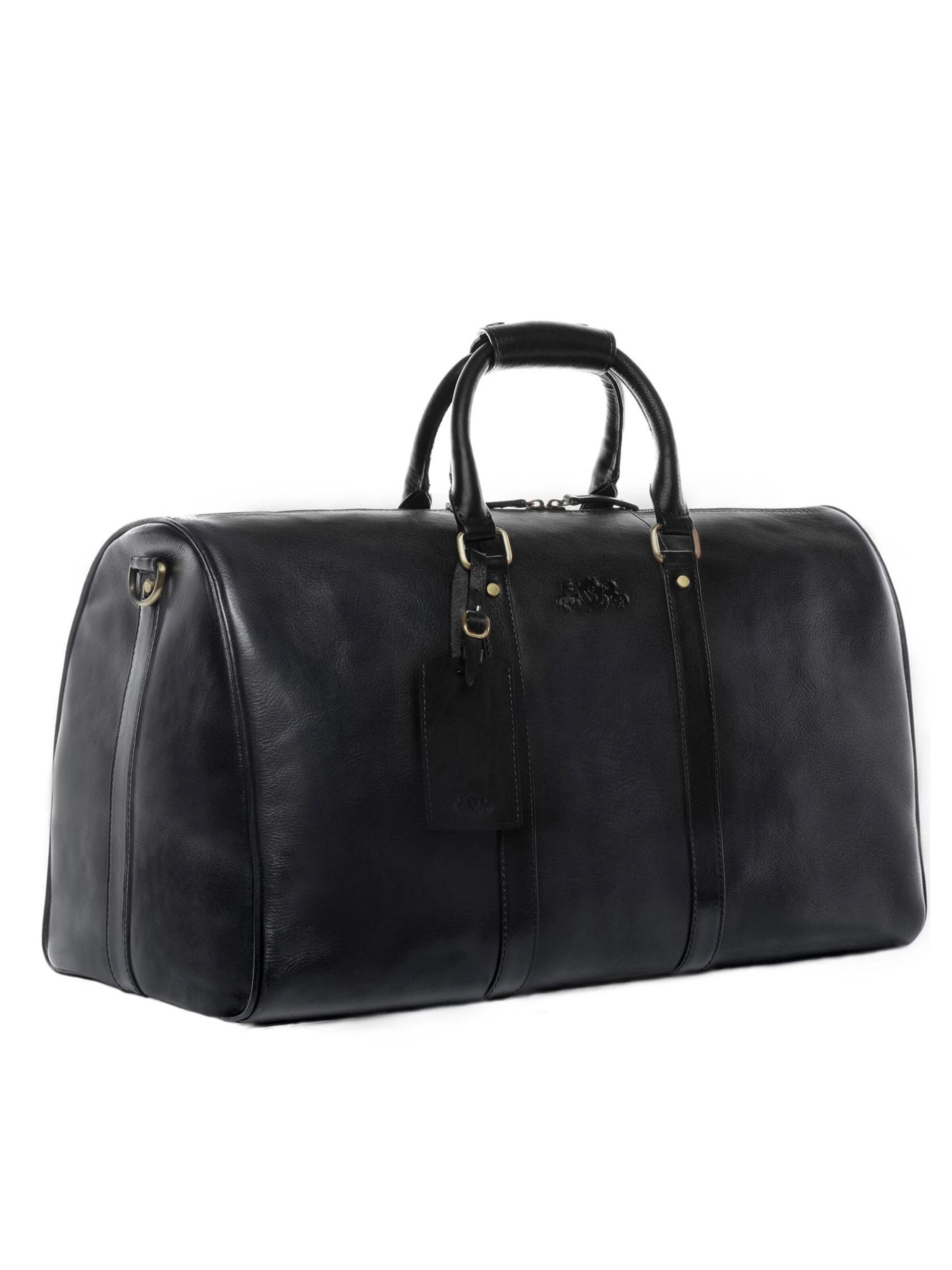 SID & VAIN Reisetasche 'XL Weekender FRANKLIN echt Leder'‌‌‌‌‌‌ in Schwarz