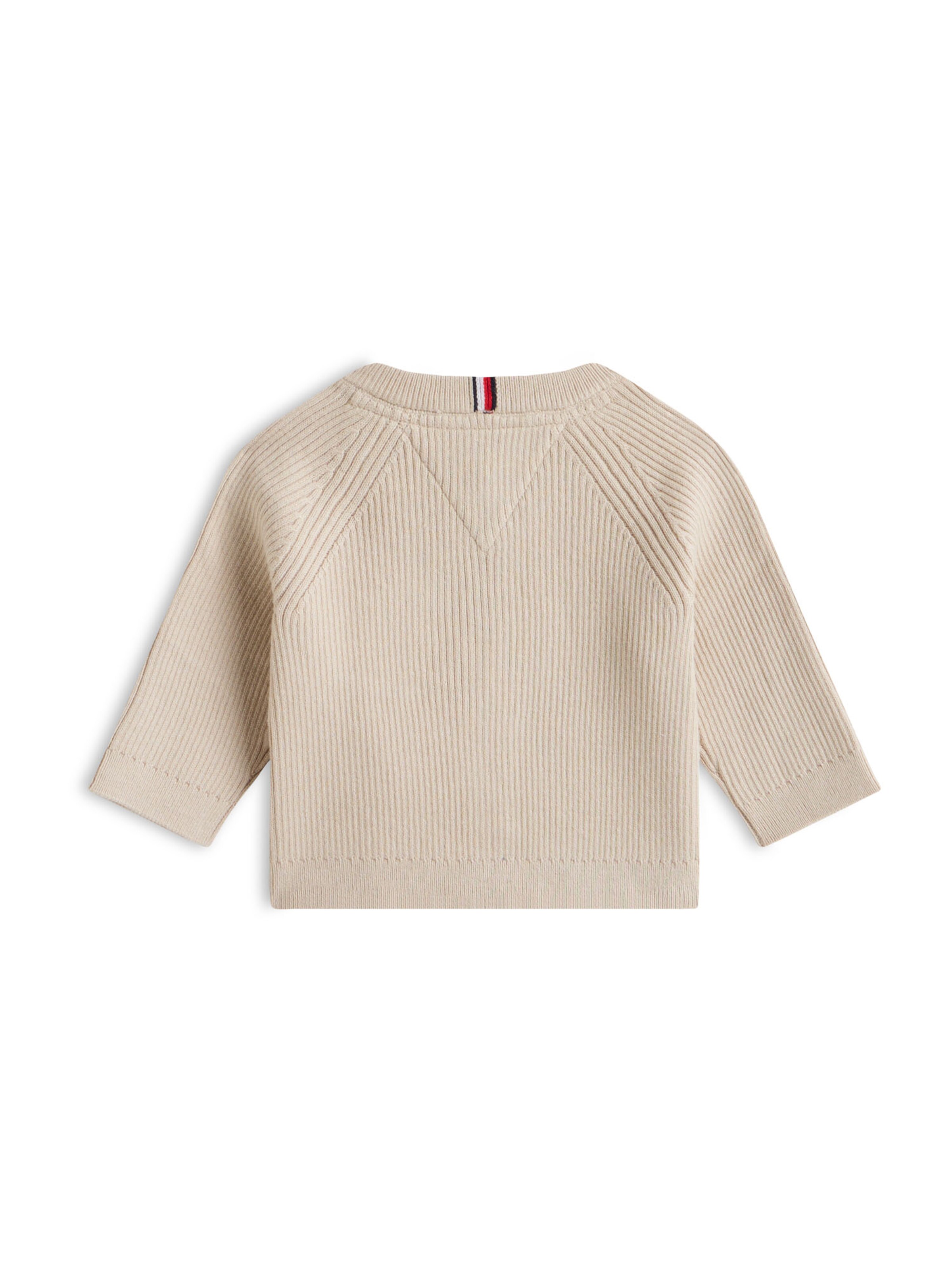 TOMMY HILFIGER Вязаная кофта 'ESSENTIAL' в Бежевый