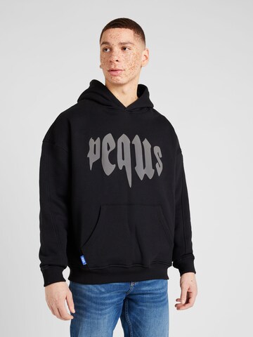 Pequs - Sudadera en negro: frente