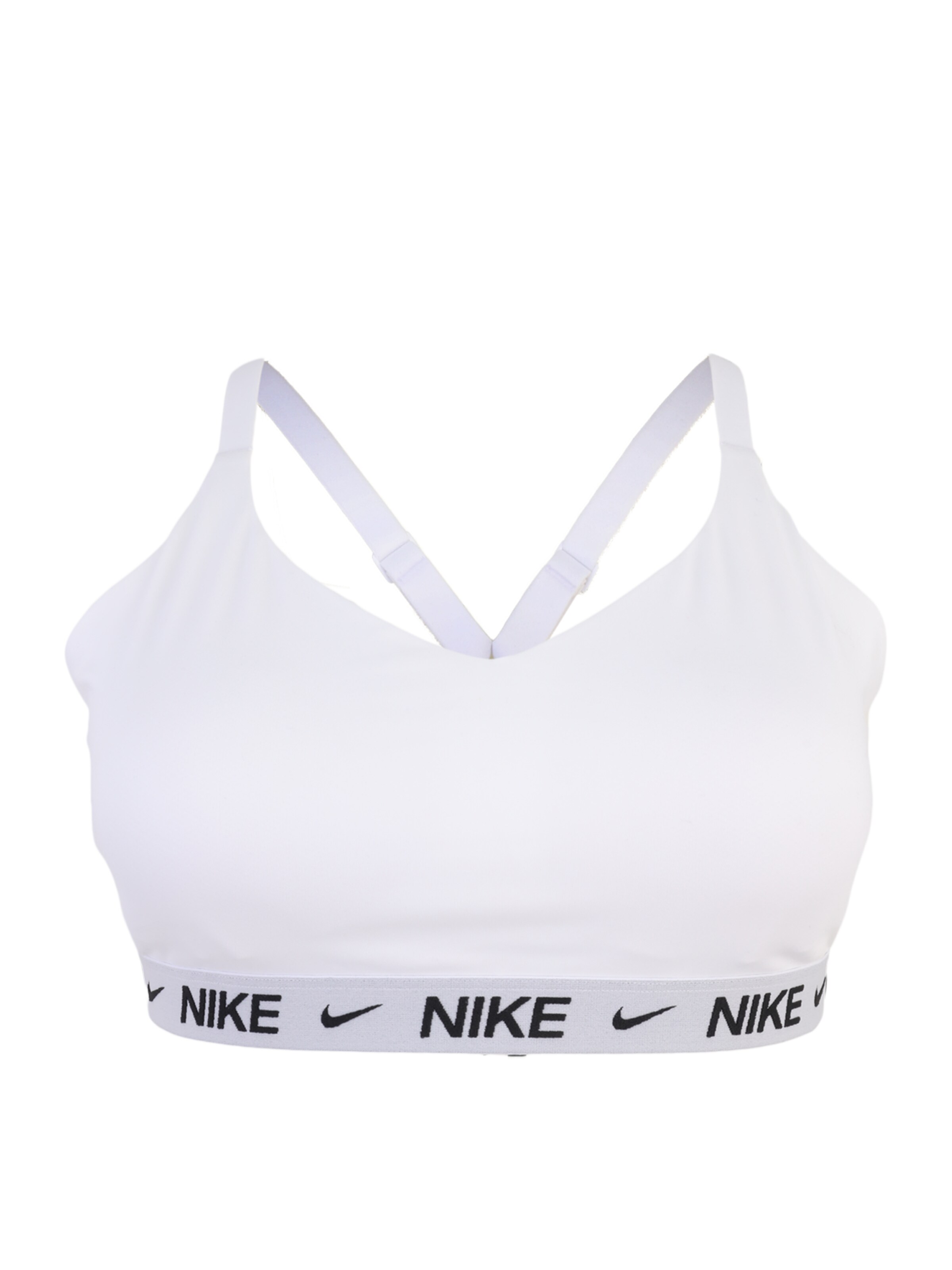 Bustier Soutien-gorge de sport 'INDY' NIKE en blanc : devant