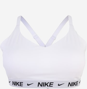 NIKE Bustier Urheilurintaliivit 'INDY' värissä valkoinen: etupuoli